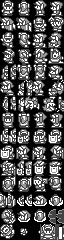 The same spritesheet inverted *and* interleaved, which makes all sprites appear clearly